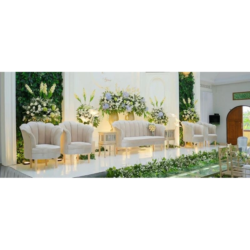 KURSI PELAMINAN KERANG / KURSI PENGANTIN TERBARU / KURSI PELAMINAN MINIMALIS / KURSI PELAMINAN