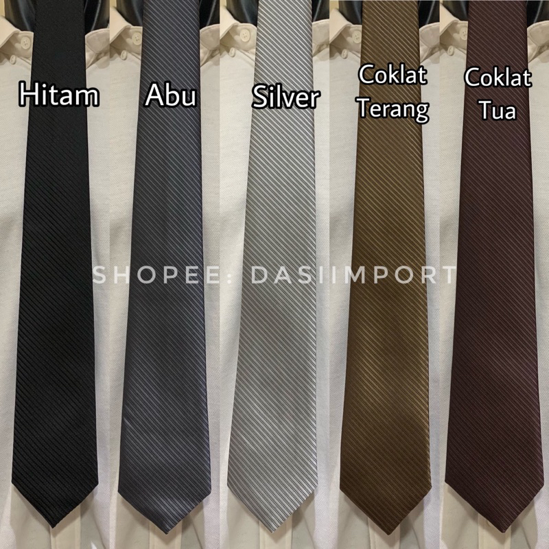 Dasi Pria Ikat Manual Panjang Dewasa Motif Garis Salur Premium Lebar Standard ±3 Inci / ±7.5 cm