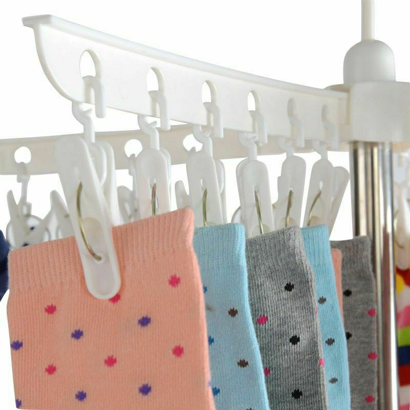 JEMURAN MENARA BAJU BAYI 3 SUSUN TRIPOD DENGAN HANGER ROTASI