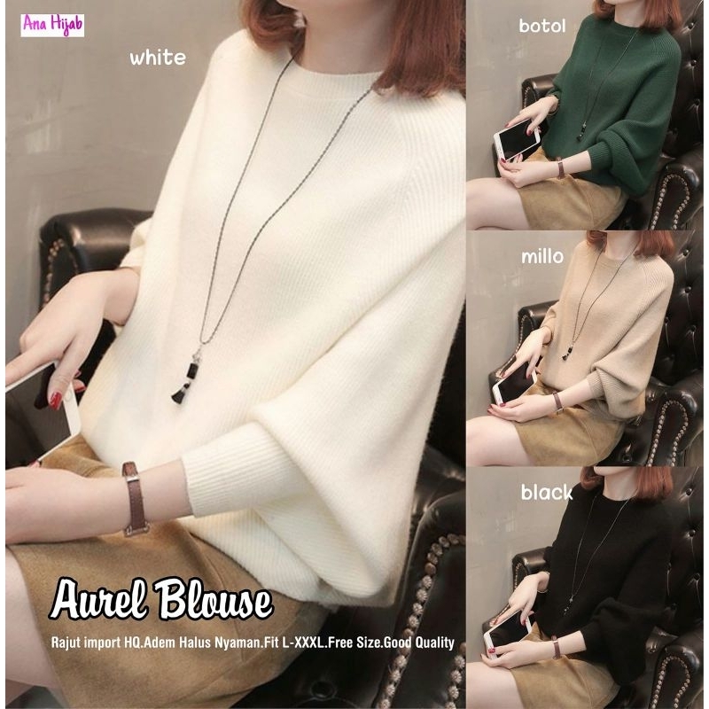 basic Batwing tunik rajut import Anni baju atasan wanita terbaru tunik jumbo ld 140 atasan polos