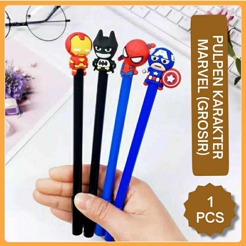 

Pulpen Marvel Spiderman / Pulpen Marvel Batman / Pulpen Ironman / Pena Captain America Pena Gel Motif Marvel