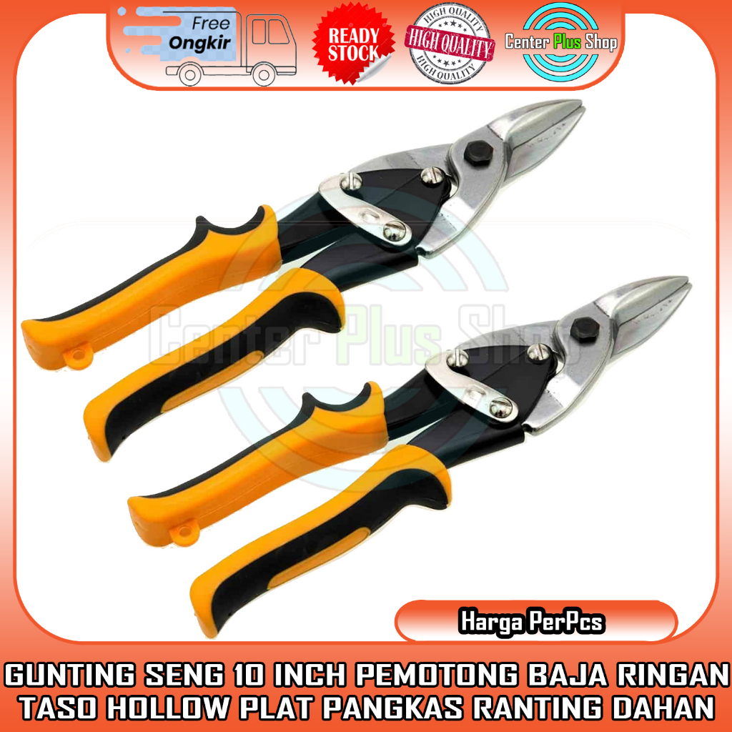 GUNTING HOLLOW HEAVY DUTY HOLO BAJA RINGAN SENG 10 INCH PEMOTONG TASO PLAT PELAT 10” IN INCI INCHI P