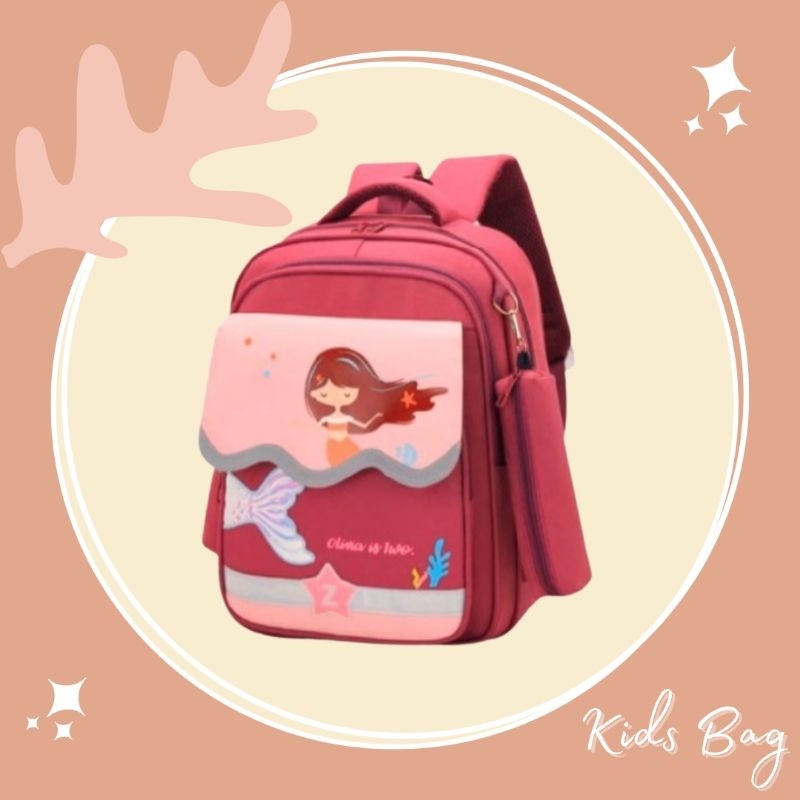 

tas anak mermaid 2in 1