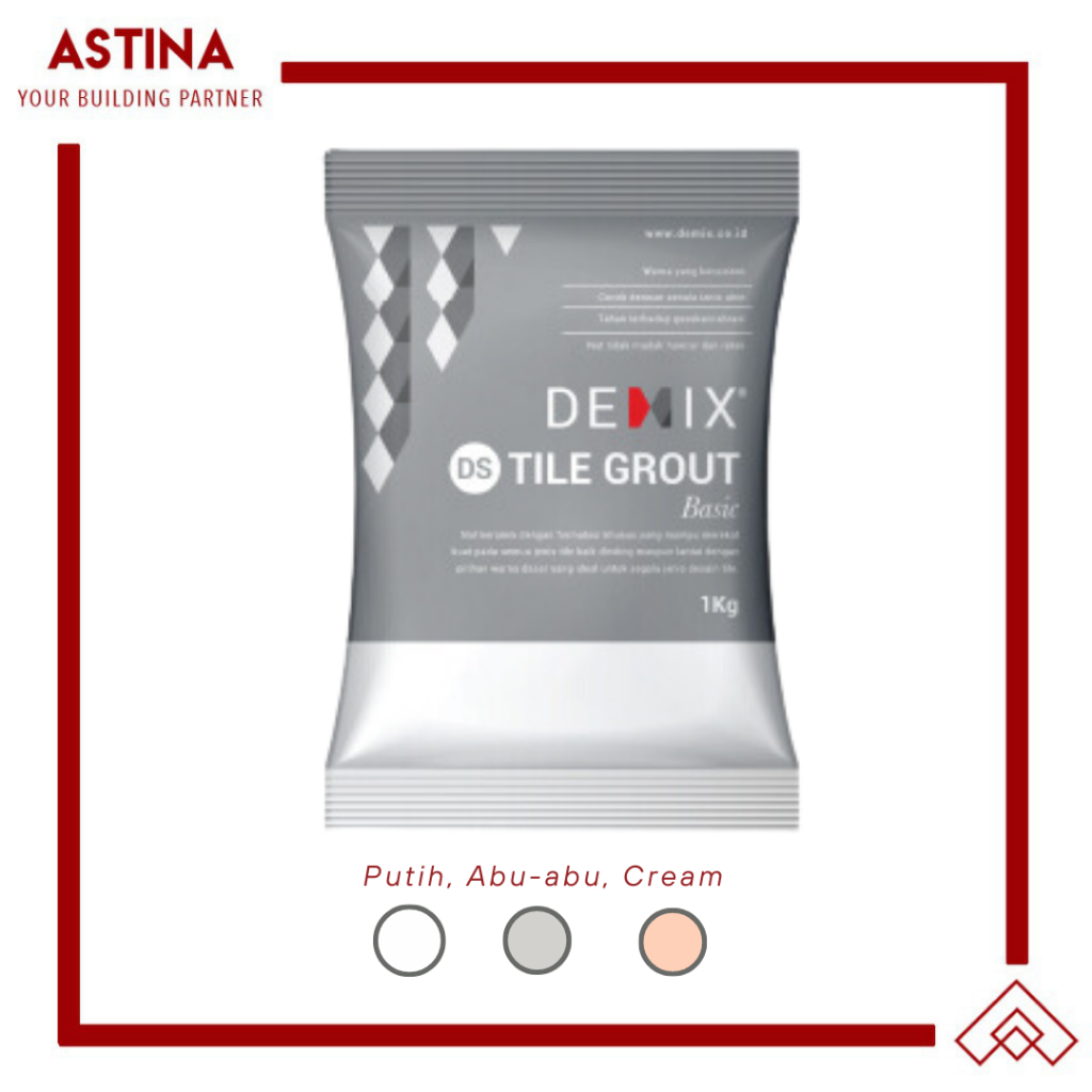 Semen Mortar instan pengisi nat / celah keramik Demix DS tile grout basic