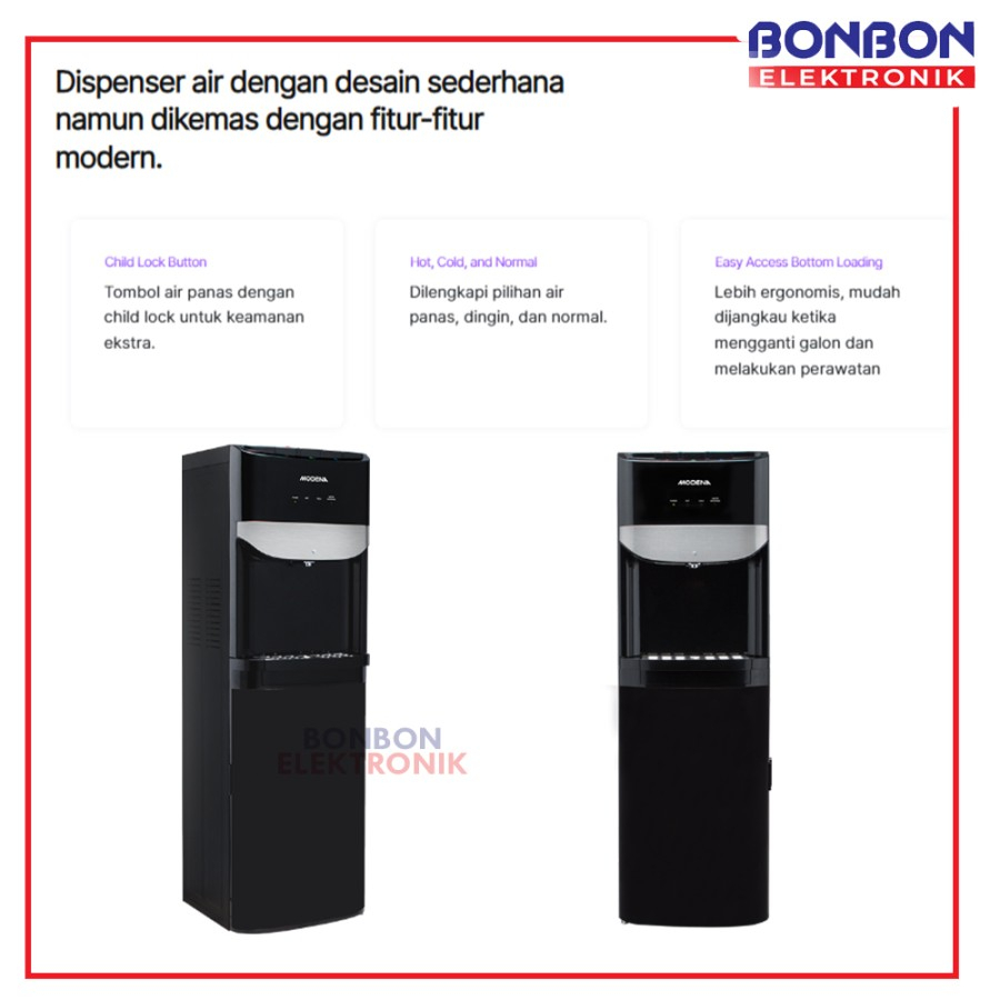 Modena Water Dispenser Galon Bawah Davion DD 7106 L / DD7106L