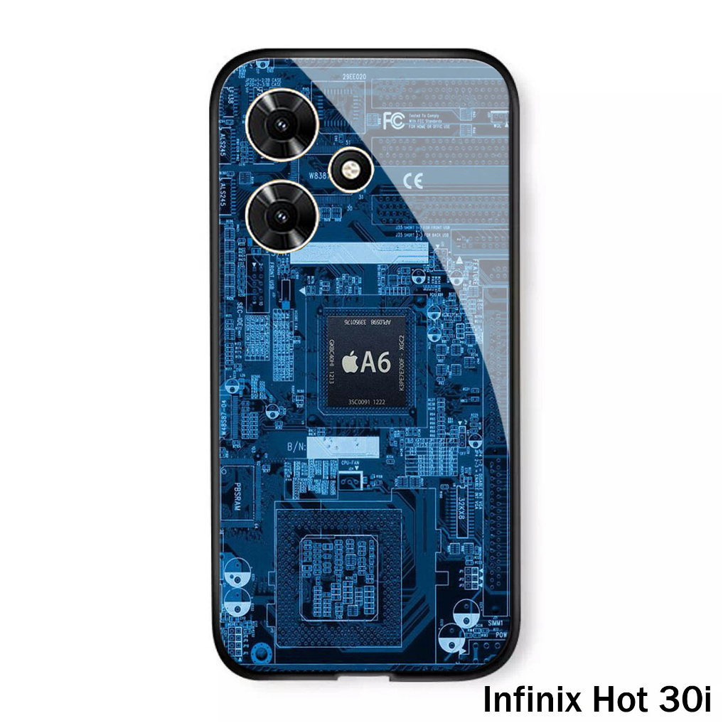 (S16) Case  Glass INFINIX HOT 30i - casing Terbaru handphone - INFINIX HOT 30i  - pelindung handphone - INFINIX HOT 30i