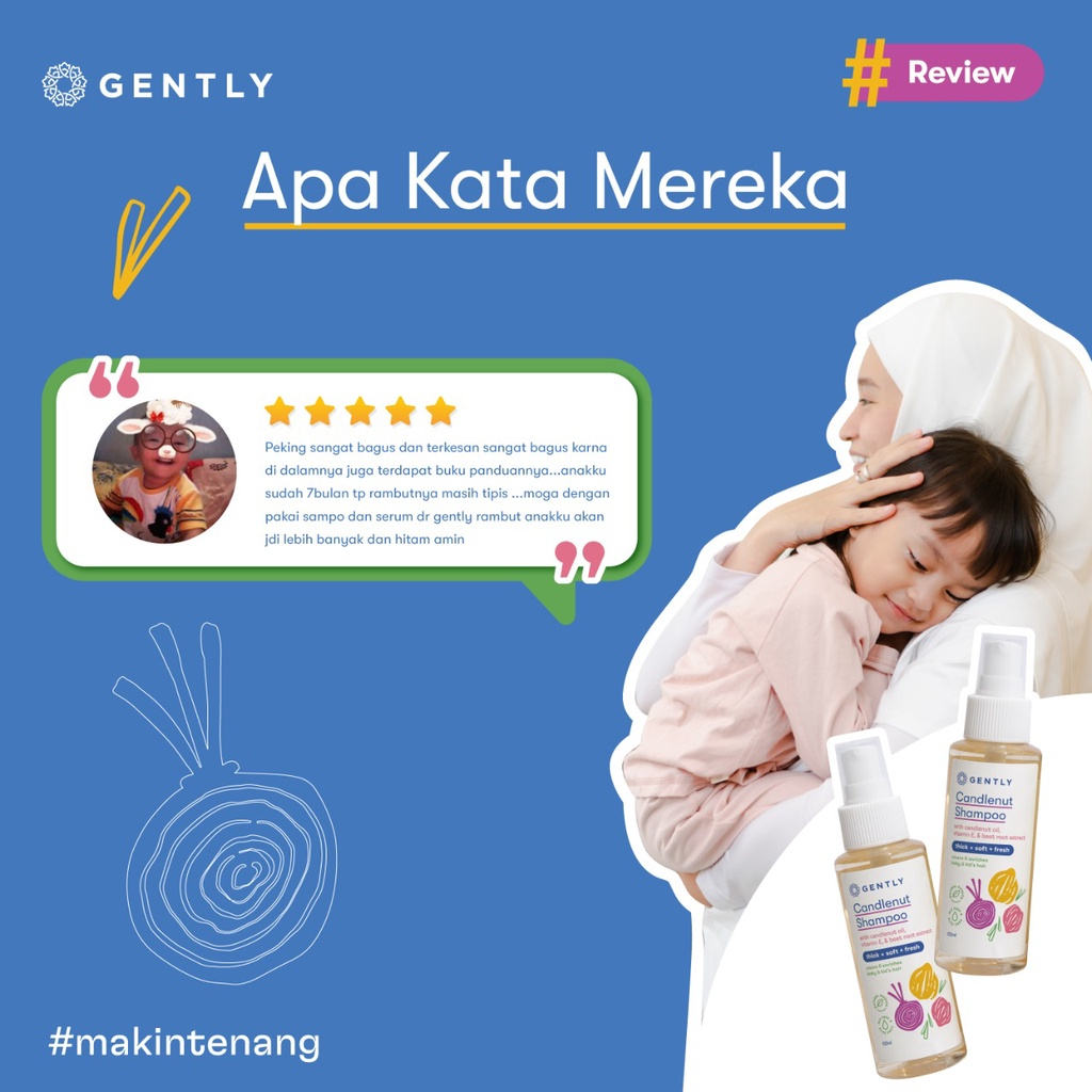 Gently Candlenut Shampoo - Shampoo Kemiri Bayi dan Anak