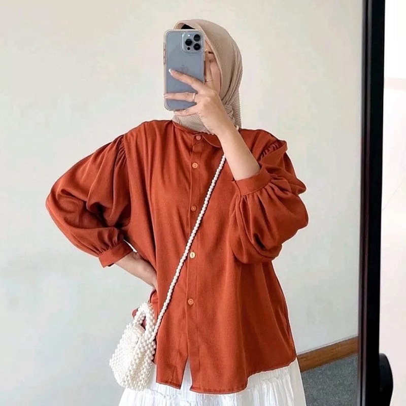 BLOUSE KEMEJA ELZE / ATASAN WANITA SHAKILA KOREAN STYLE