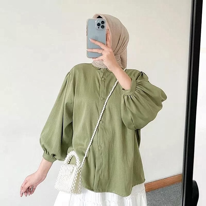 BLOUSE KEMEJA ELZE / ATASAN WANITA SHAKILA KOREAN STYLE