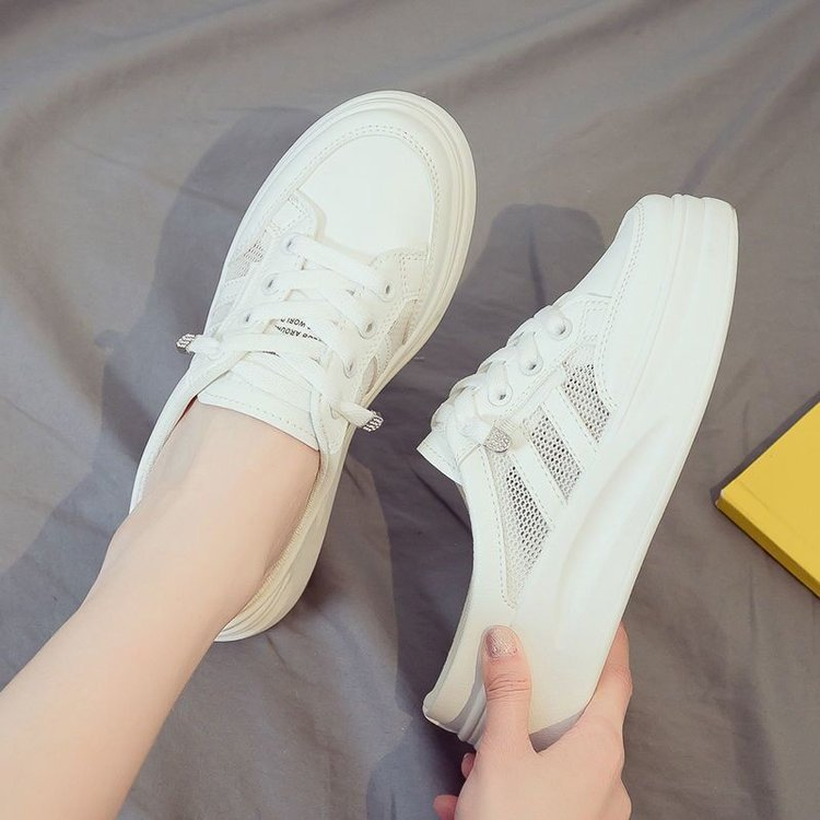 Sepatu Sneakers Wanita Tanpa Tutup Sneaker Putih Korean Style Cewek Kekinian Import Best Quality Azgalery SPT-22