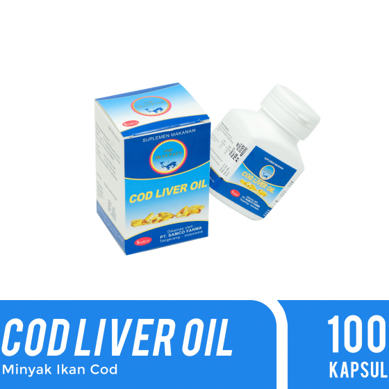 Cod Liver Oil Samco isi 100 kapsul - Minyak Cap Ikan Paus