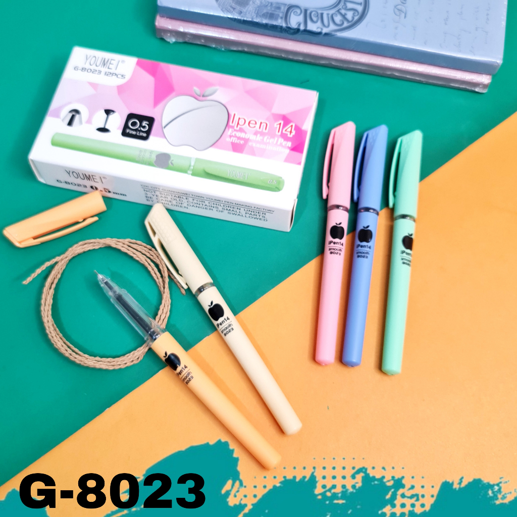 

MJ Bolpen Gel 0.5mm G-8003 Apple(12pc) / Pulpen Tinta / Pulpen Gel /Pen Jel/Balpen/Ballpoint