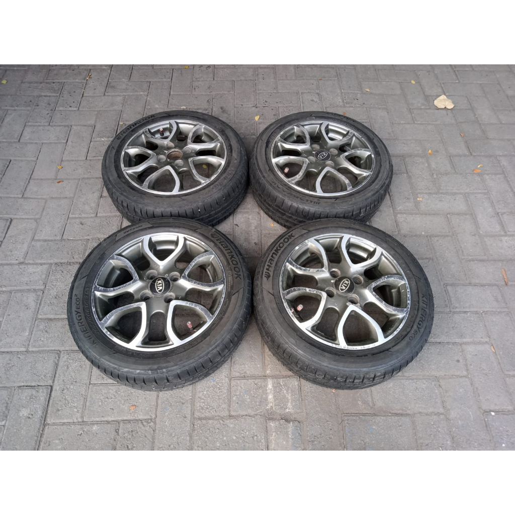 VELG MOBIL BEKAS KIA PICANTO RING 14x5,5 PCD 4x100 + BAN SURABAYA