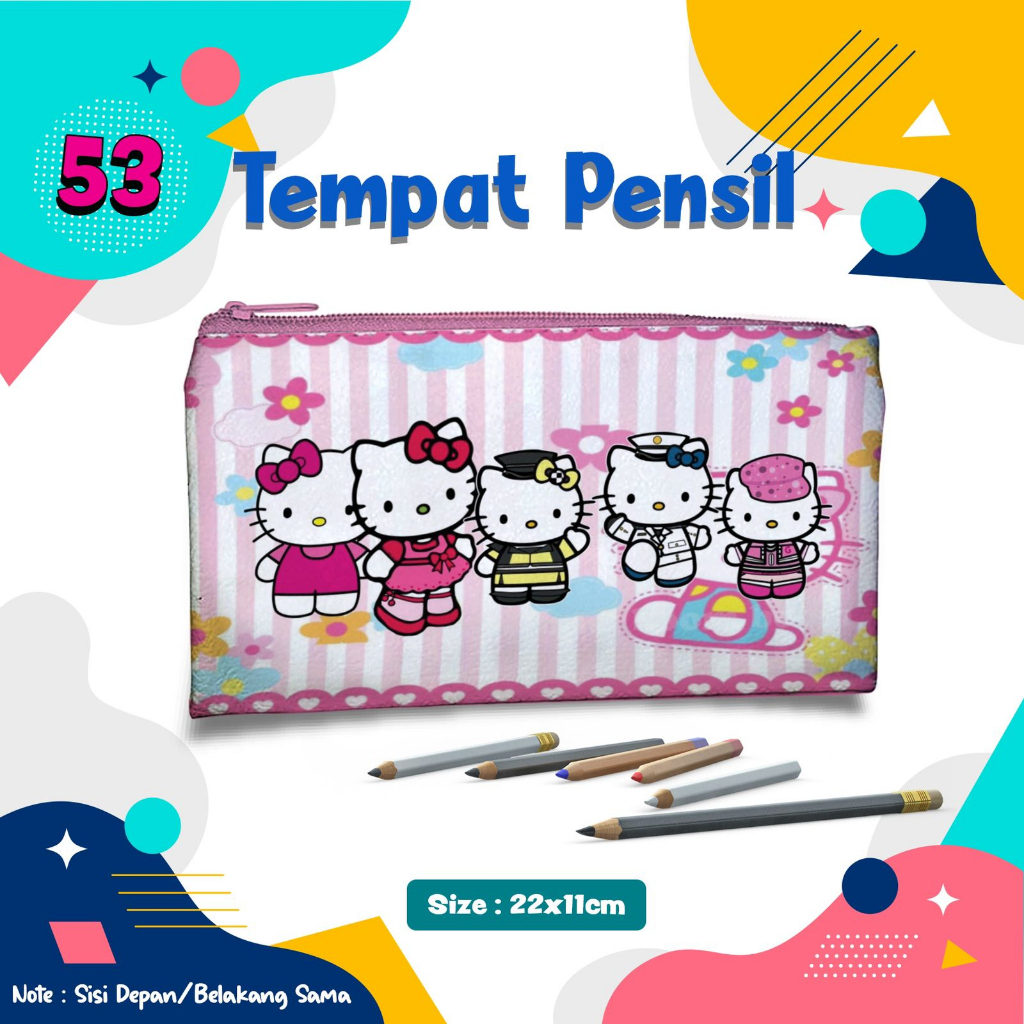 

Hello Kittie's Tempat Pensil 53 Pouch Custom Nama Foto Souvenir Kado Hadiah Wadah Kotak Dompet