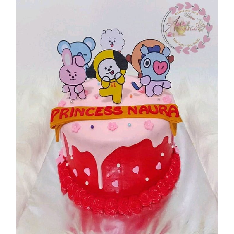 

Kue BT21 - BTS / Kue ulang tahun / Kue ultah / Kue karakter / Blackforest / Kue online / Topper
