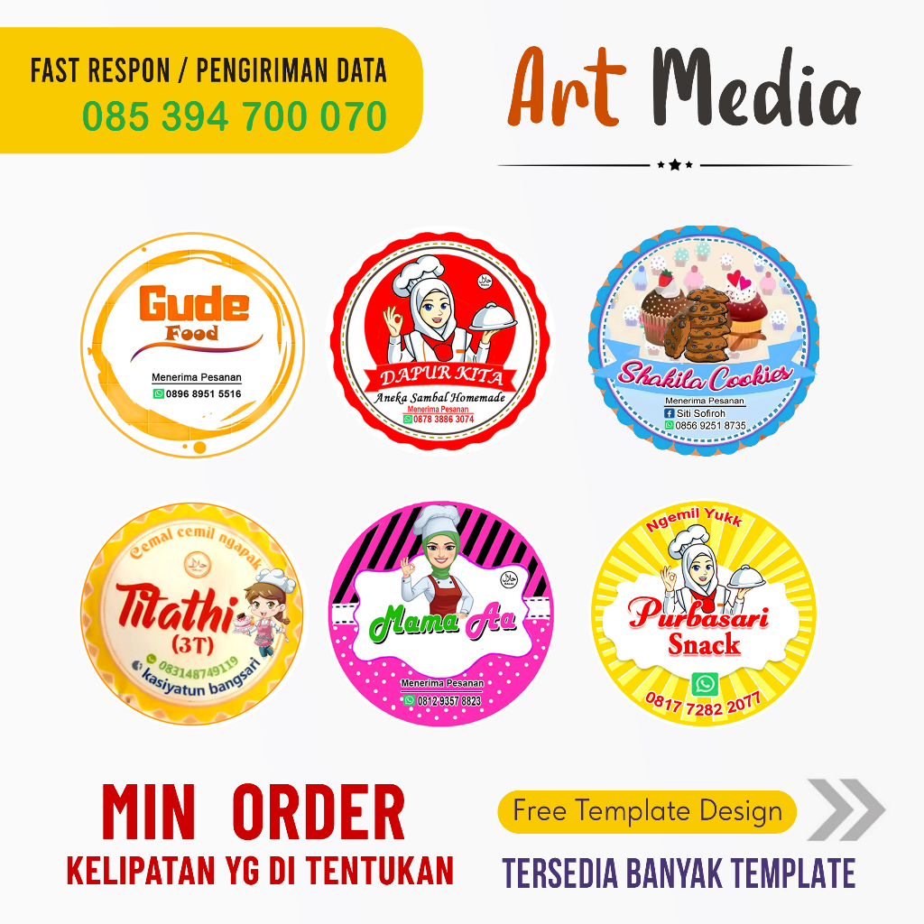 

DESIGN PART 3 CETAK STIKER CROMO / LABEL BULAT LABEL NAMA LABEL MAKANAN TOPLES KEMASAN BOTOL MINUMAN CUSTOM KROMO