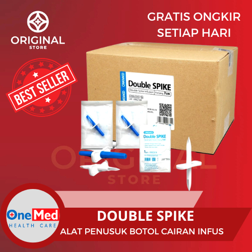 Double Spike Infusion Onemed Alat Penusuk Botol Cairan Infus