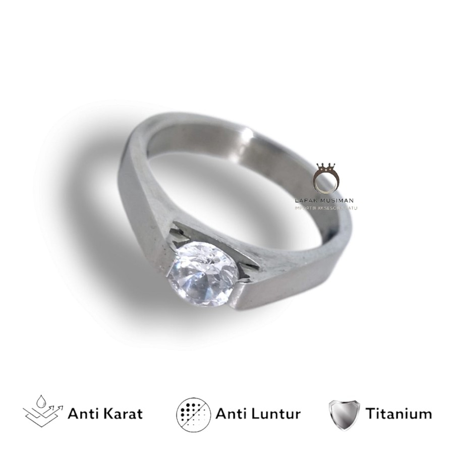 Cincin Wanita Titanium Kesehatan Bio G Asli Anti Karat