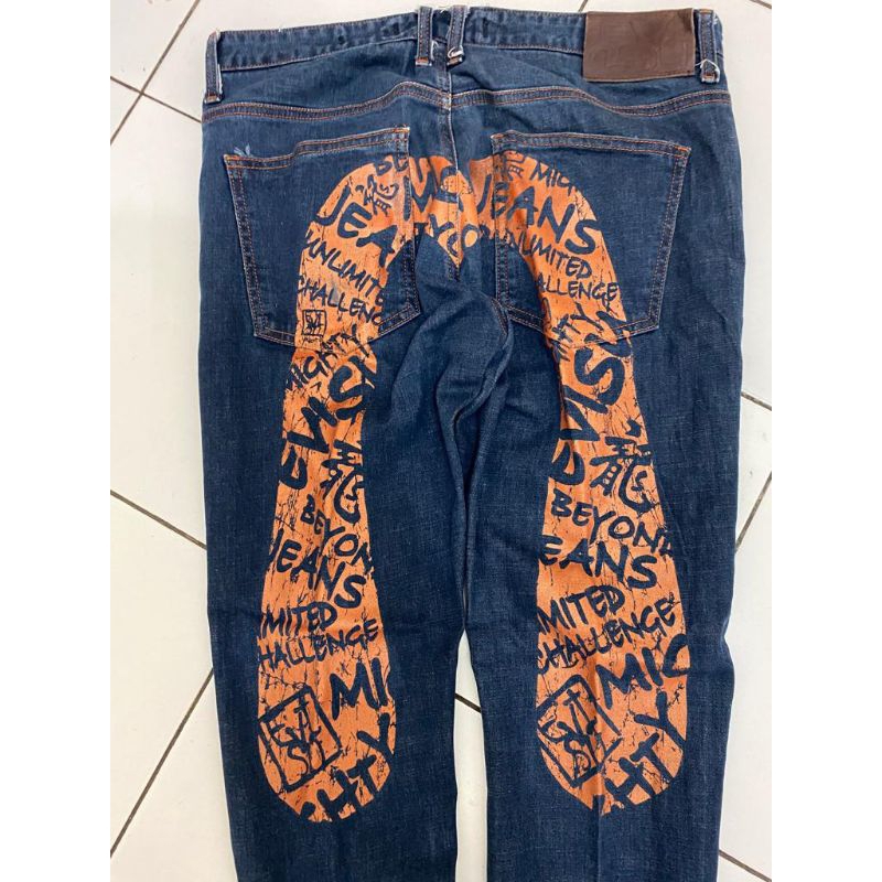 celana jeans evisu big logo