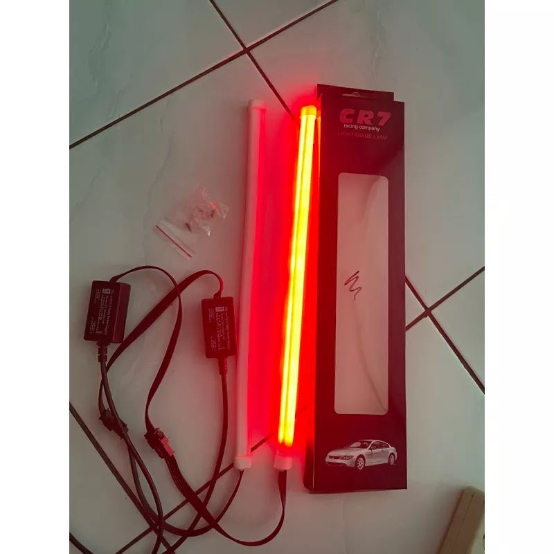 Lampu led alis 30cm drl fleksibel 2warna sein running 30cm 2 mode grade A no bintik