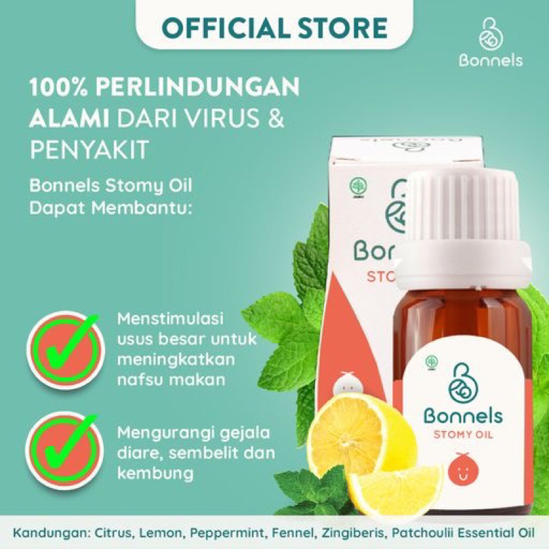 Bonnels Stomy Essential Oil - Solusi Untuk pencernaan dan Menambah nafsu makan anak