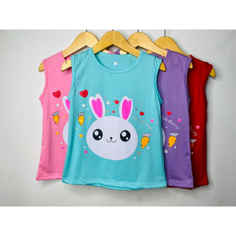 Singlet anak perempuan-singlet CUTE BUNNY 1-10 tahun