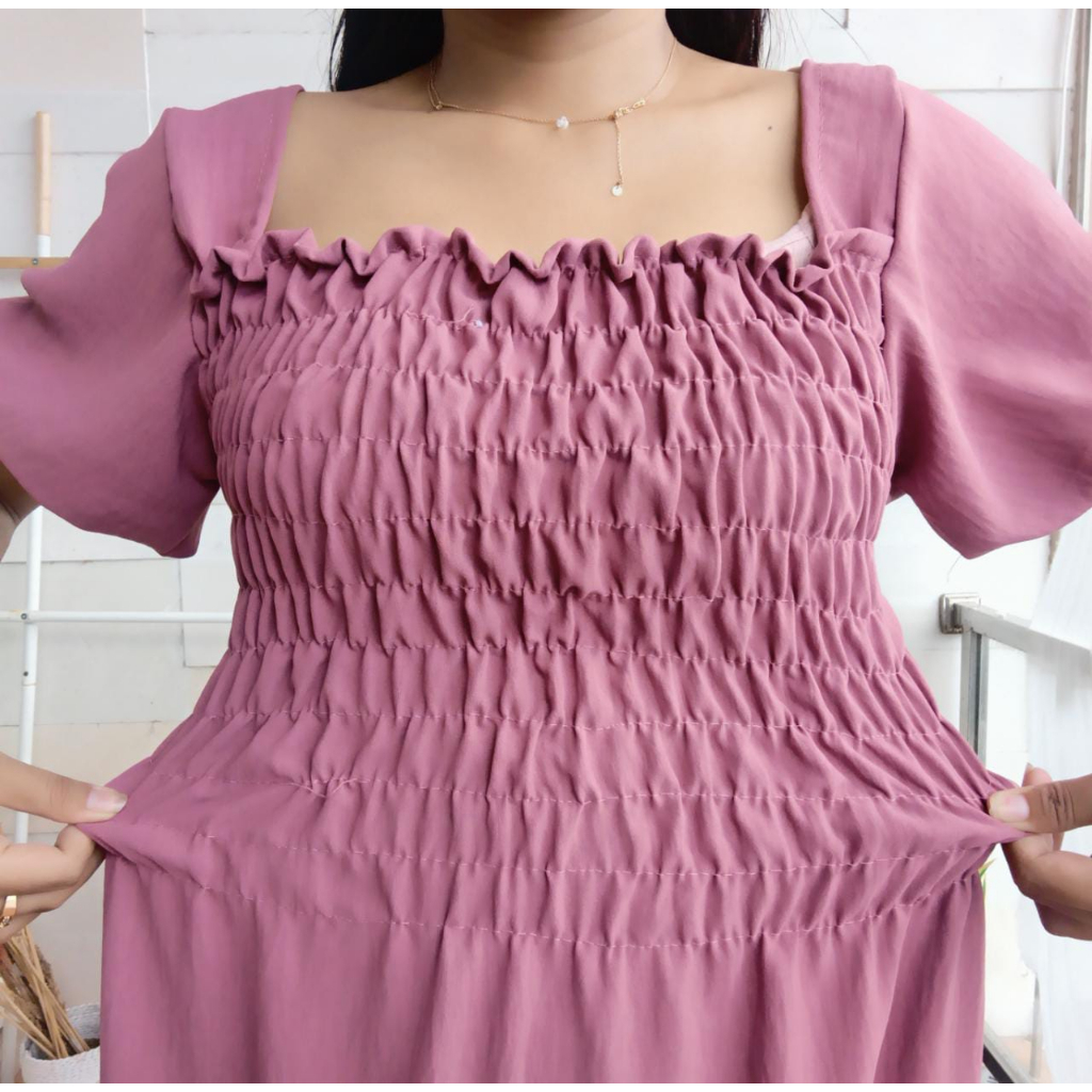 DRESS KERUT REMPEL CRINKLE AIRFLOW