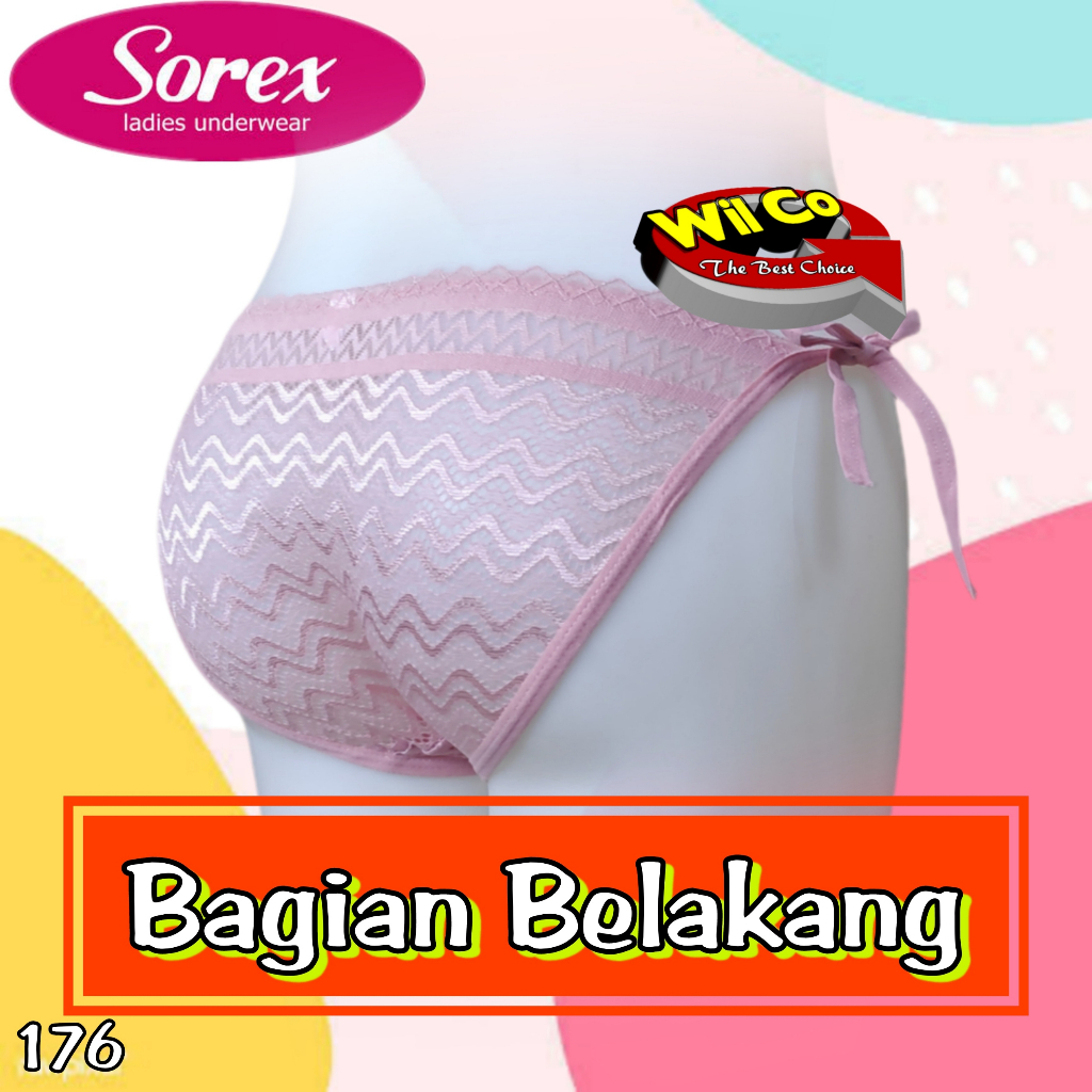 K176 - (HARGA PER 1 PCS)CELANA DALAM WANITA CD BRUKAT TRANSPARAN TALI SAMPING PAKAIAN DALAM WANITA SOREX ALL SIZE M fit to XL