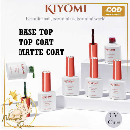 KIYOMI TOP COAT dan BASE COAT MATTE COAT UV GEL KUTEK GEL BENING