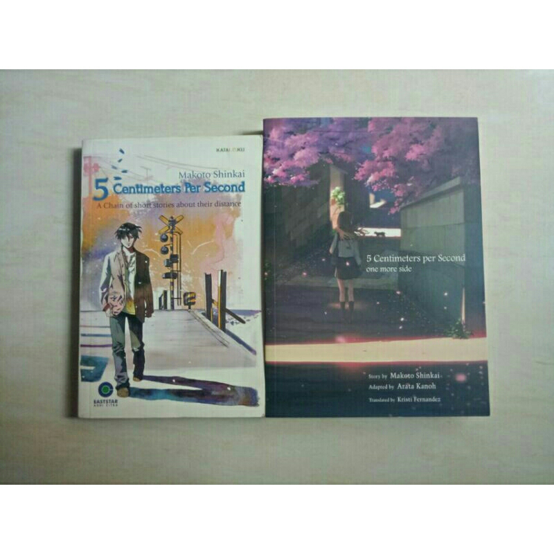 Paket Novel 5 Centimeters per Second, 5 Centimeters per Second one more side