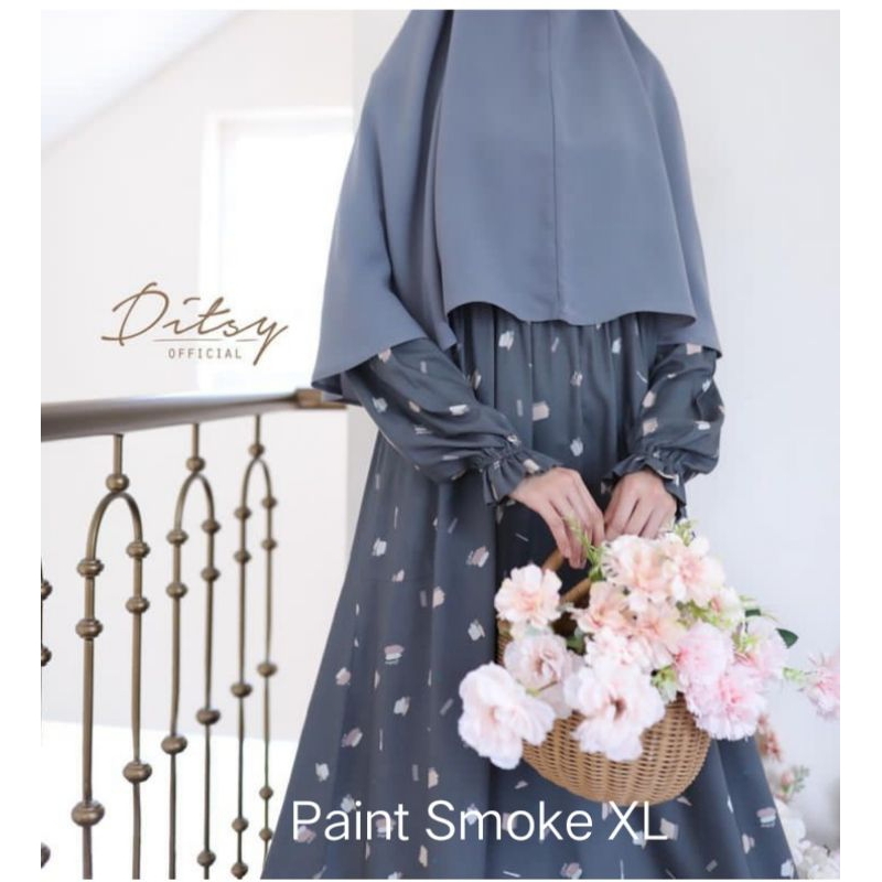 Dress Ditsy, Paint Smoke, sz XL
