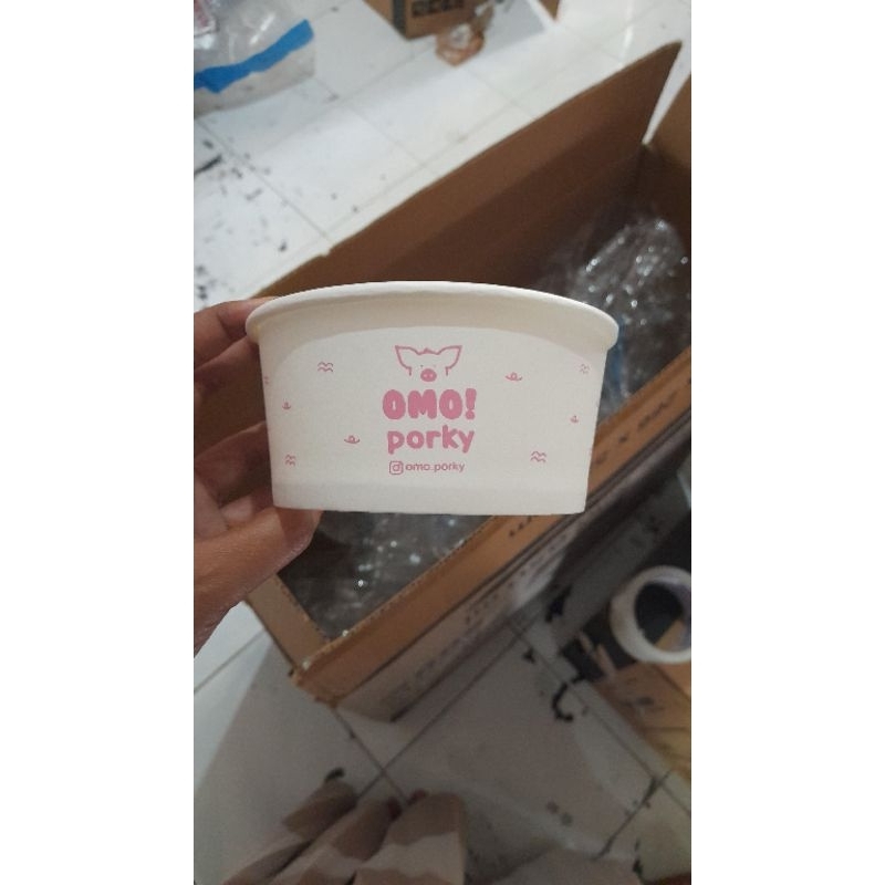 sablon paper bowl 500ml