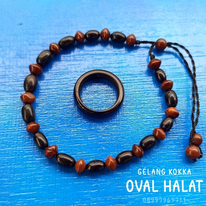 Gelang Kayu kaukah (OVAL HALAT) Free cincin koka kokka kaokah kokah