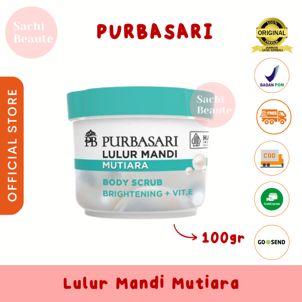 Lulur Mandi Purbasari 100gr &amp; 200gr - Lulur Pemutih Badan