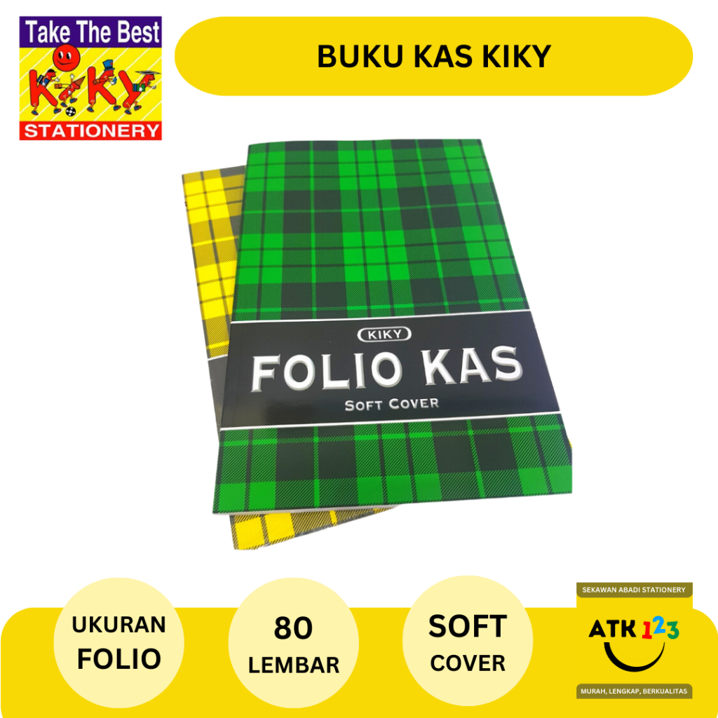 Buku Kas Folio Soft Cover Merk Kiky / Debet Kredit Saldo