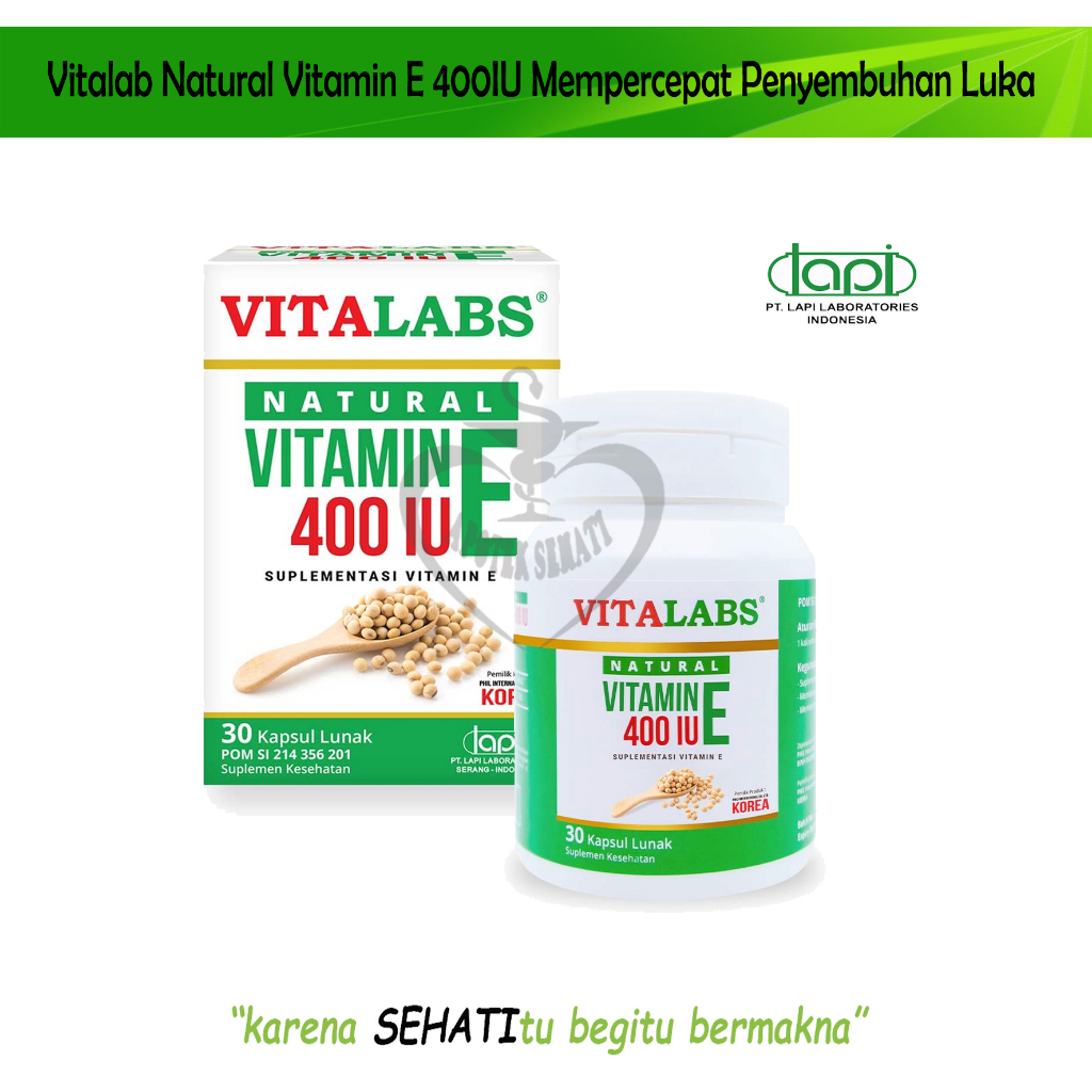 Vitalabs Natural Vitamin E Suplemen Kecantikan Menjaga Kulit