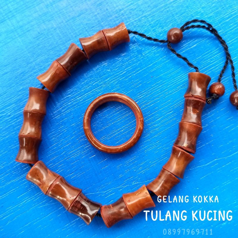 Gelang Kayu kaukah (TULANG KUCING) Free cincin koka kokka kaokah kokah