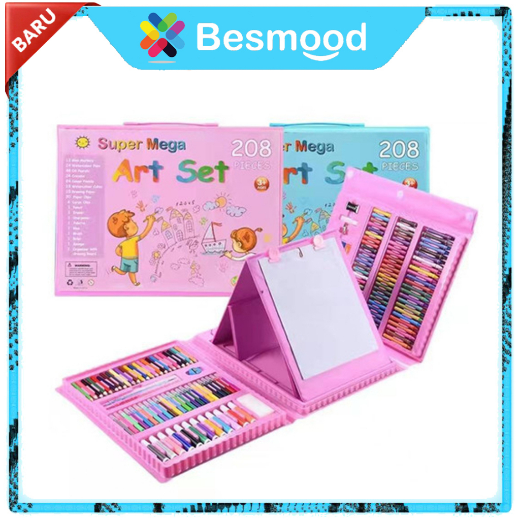 

Besmood Alat Crayon SET 208 Krayon Mewarnai Anak Pensil Warna Set STY08