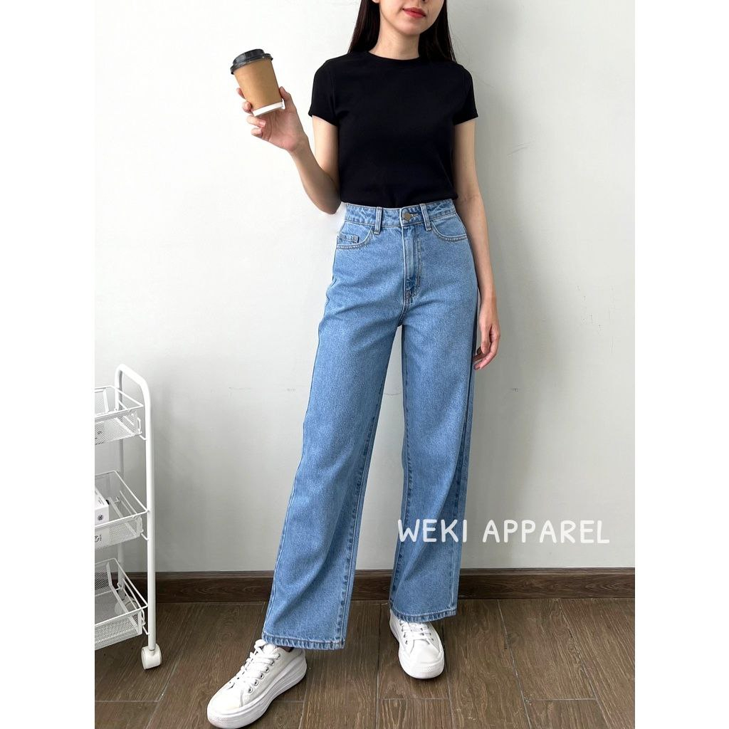Weki Highwaist Loose Kulot Jeans Boyfriend Straight Medium