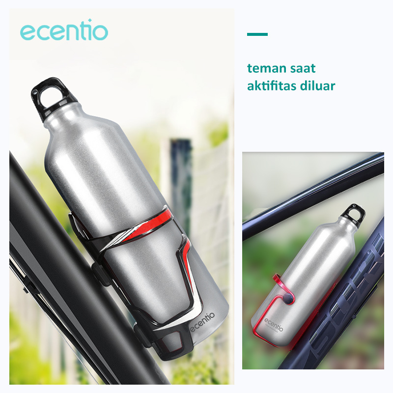 ecentio &amp; FOODI botol minum 750ml/1 liter tumbler botol air aluminium tempat minum bottle sepeda