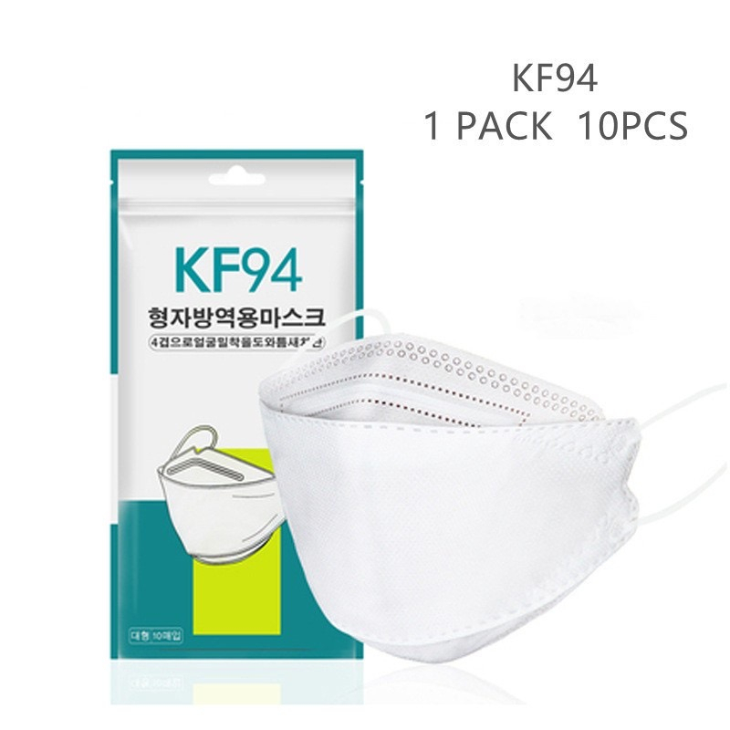 MASKER KF94 WARNA PUTIH ISI 10pc | MASKER KF94 KOREA 4PLY