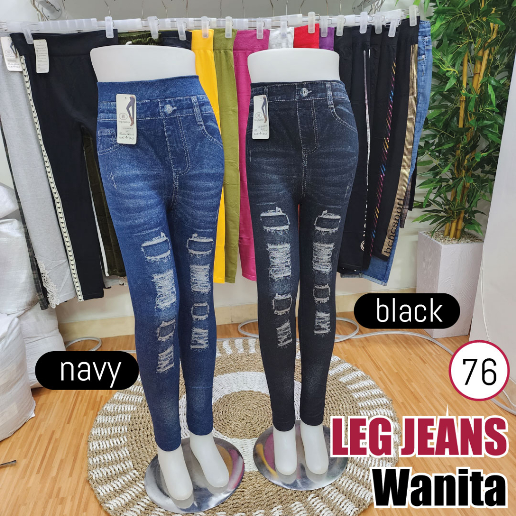 legging Jeans Wanita [ motif 51 - 79] / Leging JEANS import / Legging wanita jumbo