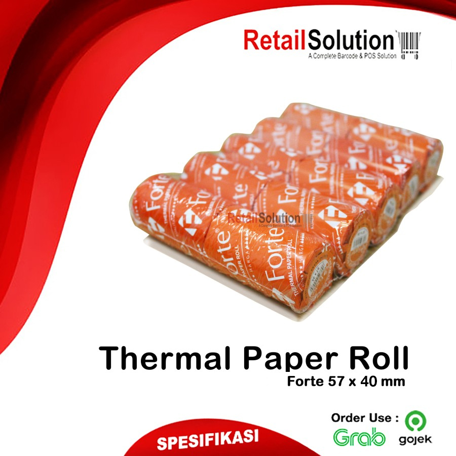 

Kertas Kasir Thermal Struk - Forte 57x40 mm / 57 x 40 mm / 57x40mm