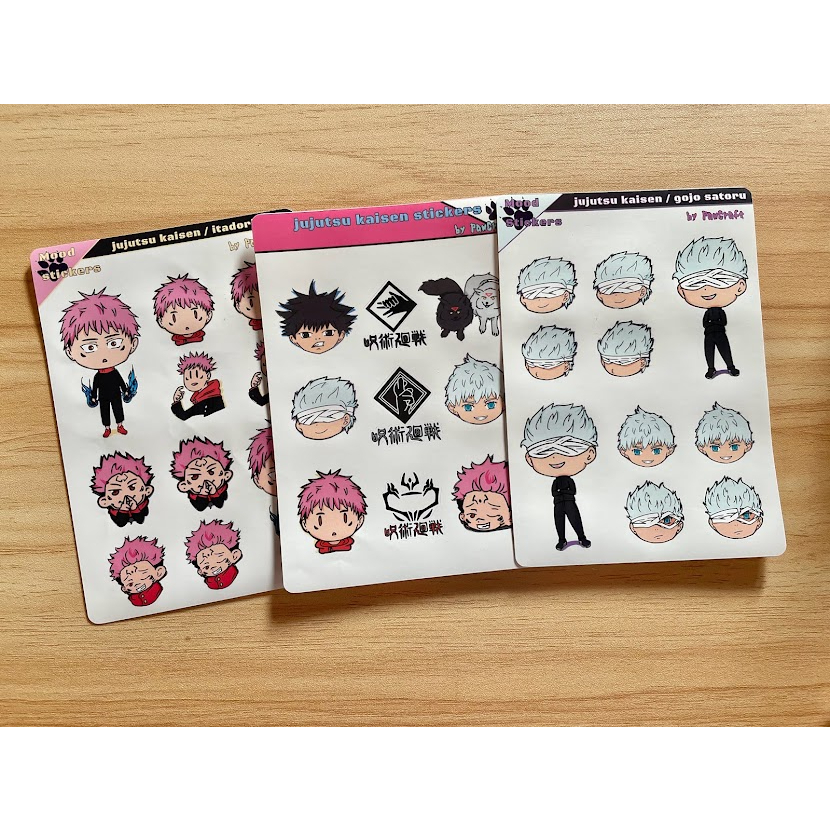 

PAW CRAFT Jujutsu Kaisen Sticker Sheet / Stiker Kiss Cut