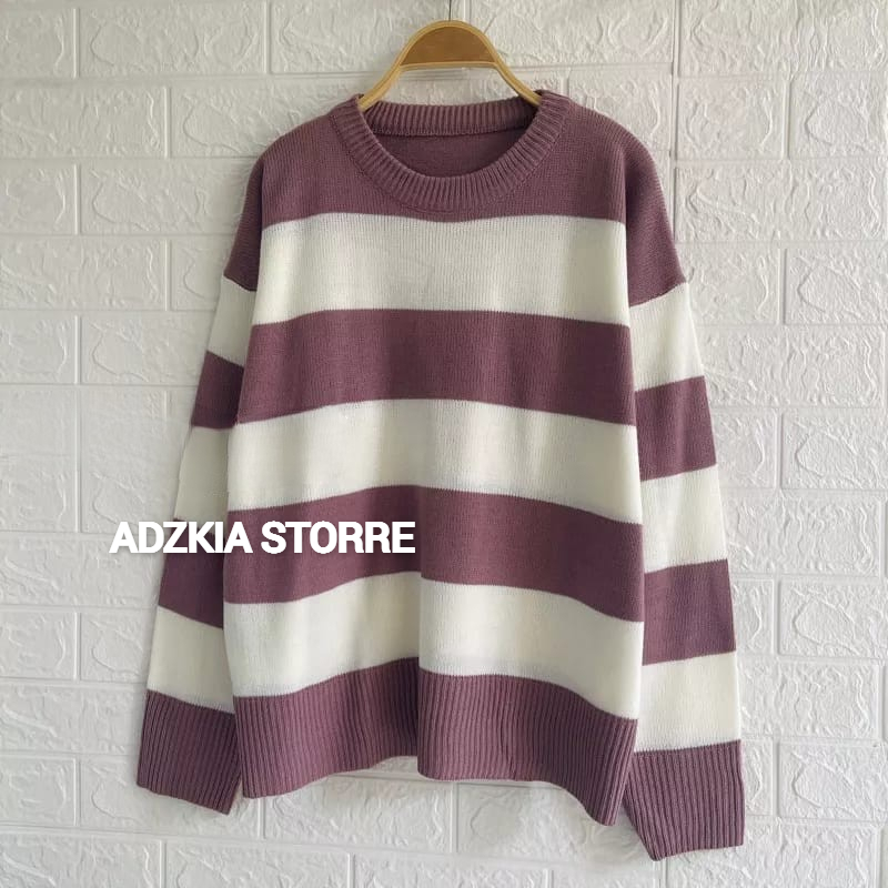 SWEATER RAJUT MAYUBI OVERSIZE MOTIF SALUR