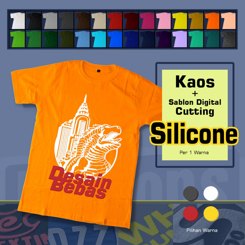 Custom Kaos (T-Shirt) Cutting Polyflex - Silicone / Silikon Timbul Tebal
