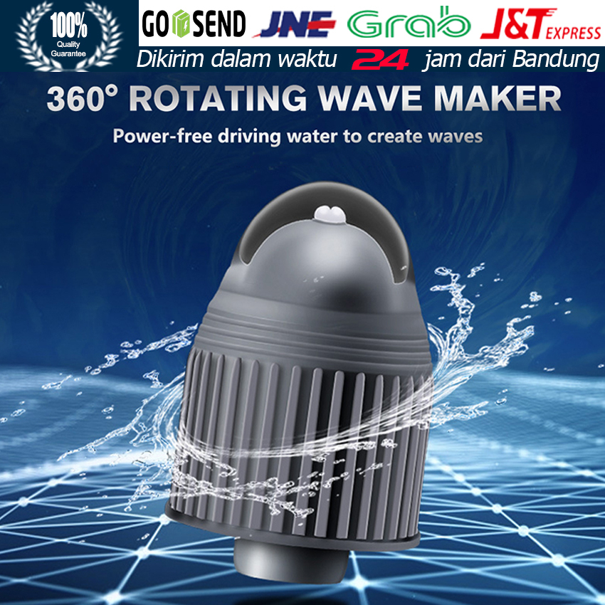 Kepala Pompa Putar Pembuat Gelombang Oksigen Akuarium Ikan 360 Derajat° Alat Pembuat Gelombang Otoma