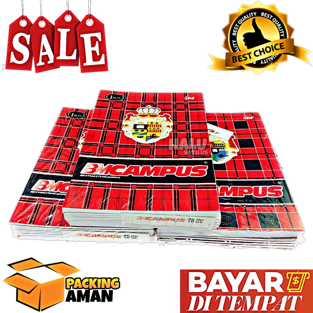 

(BISA COD) PROMO 10 Pcs Buku Tulis BM CAMPUS 36 Lembar Ukuran Boxy / Buku Harian / Buku Catatan / Tersedia Per 5 10