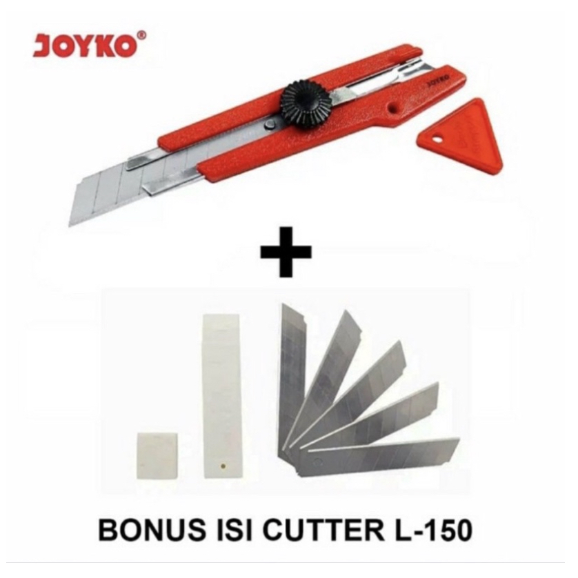 

CUTTER Besar L-500 JOYKO + (FREE REFILL 1 TUBE) SATUAN KARTER / PEMOTONG KERTAS / CUTER BESAR / STATIONERY SEKOLAH KANTOR ALAT PACKING KEBUTUHAN RUMAH PEMOTONG L500