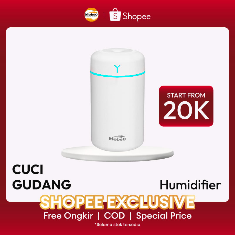 (SALE) Mobeo Car Humidifier Silinder White - Pelembab Udara Aromatherapy Rumah dan Kendaraan